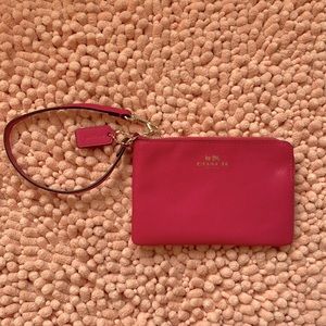 Fun small pink Coach wristlet